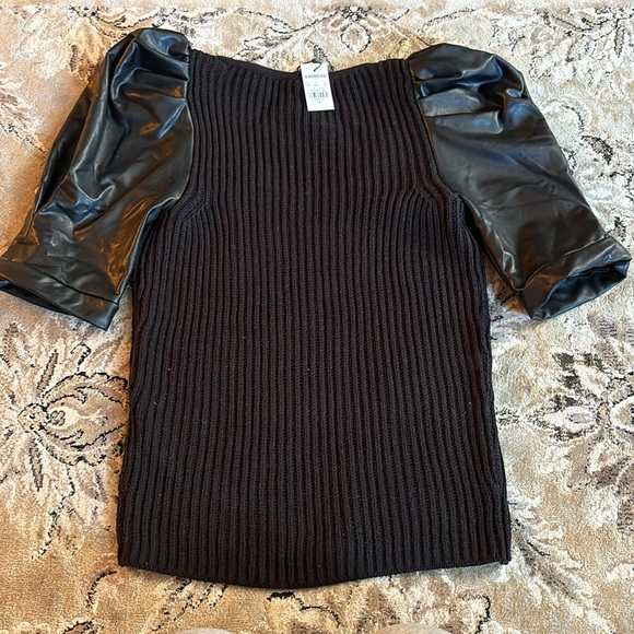 Puff Sleeve Ribbed Sweater - Picture 2 of 3